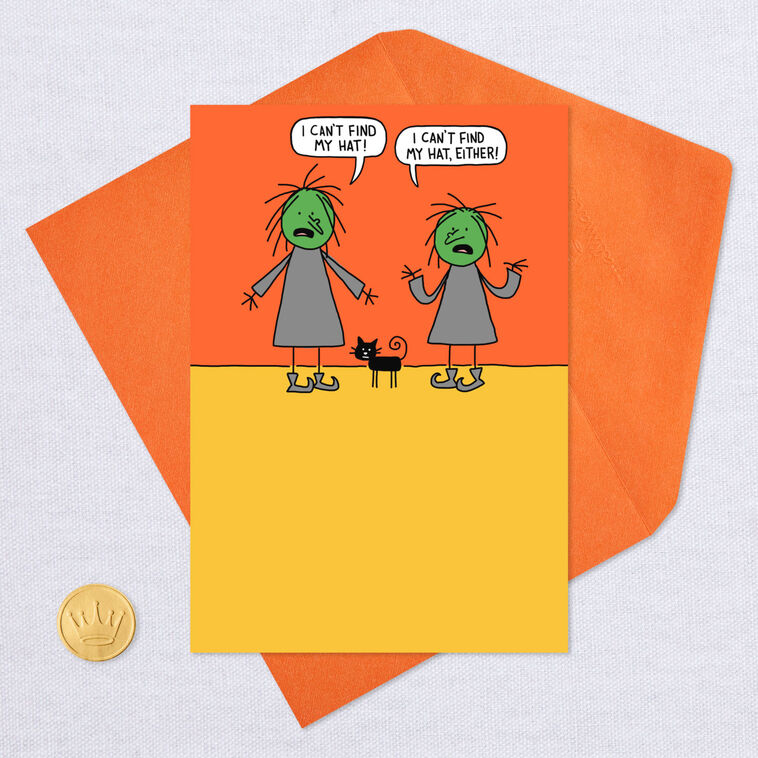 Pointy Witch Hats Funny Halloween Card, , large image number 5