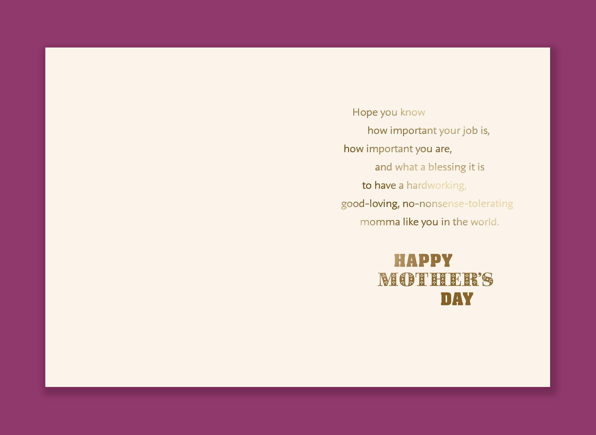 Mom and Boy Mother's Day Card from Son