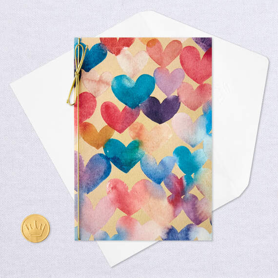 Floating Hearts Blank Love Card, , large image number 4