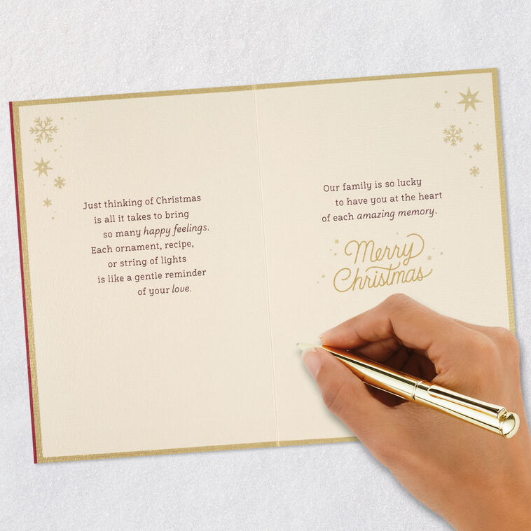 Holiday Icons With Tag Mom Christmas Card Signing card image number 8