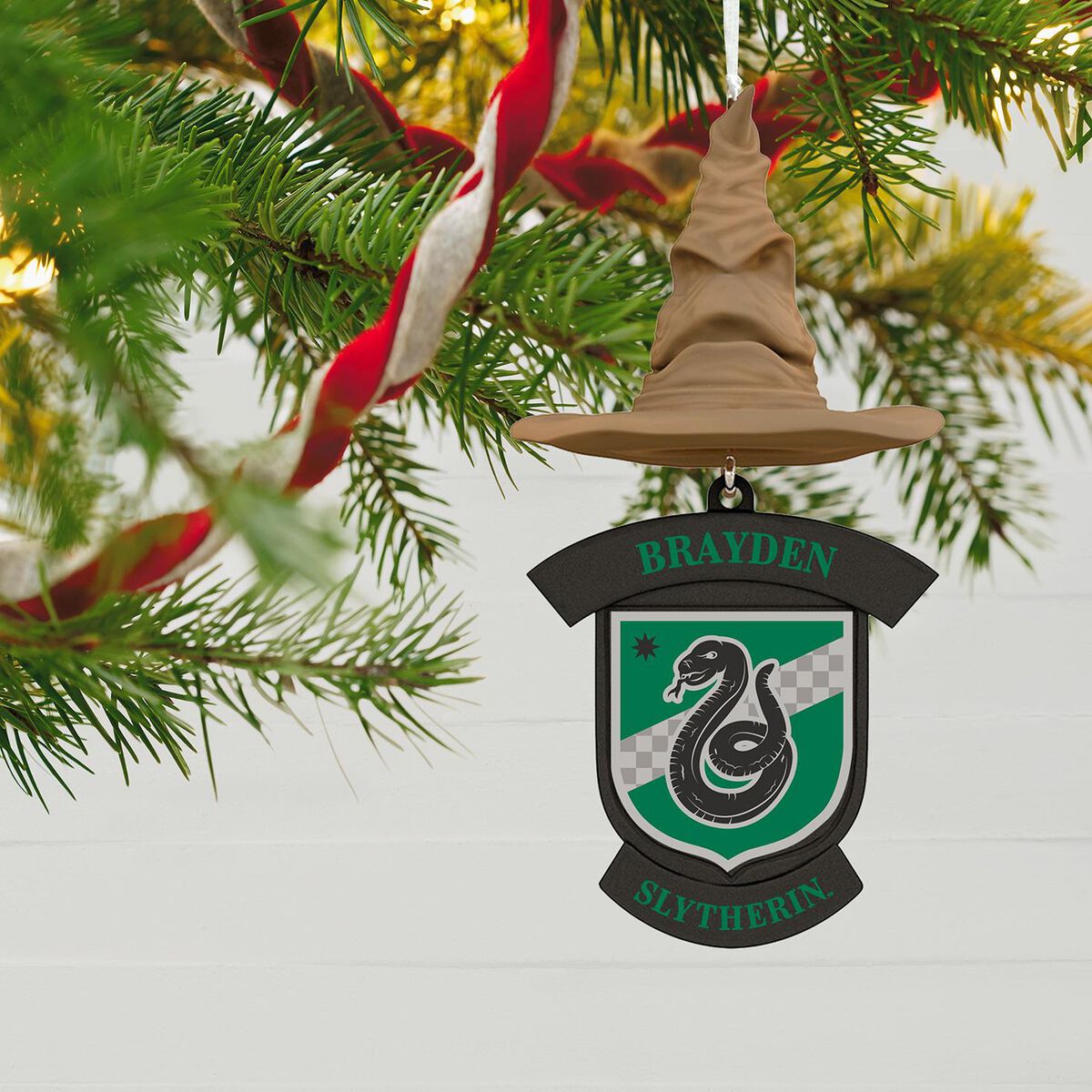 Harry Potter™ Sorting Hat Personalized Ornament, Slytherin™ Personalized Ornaments Hallmark