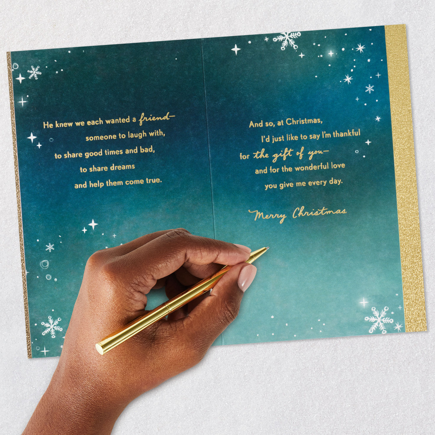 Starry Sky Religious Christmas Card for Husband Signing card image number 9