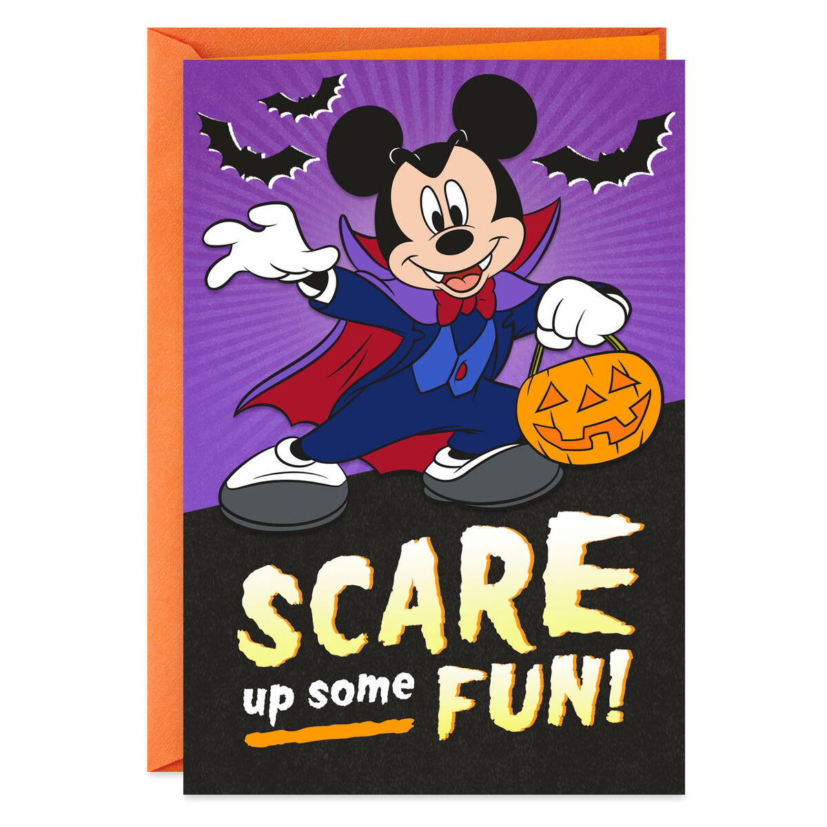 Disney Mickey Mouse Vampire Halloween Card - Greeting ...
