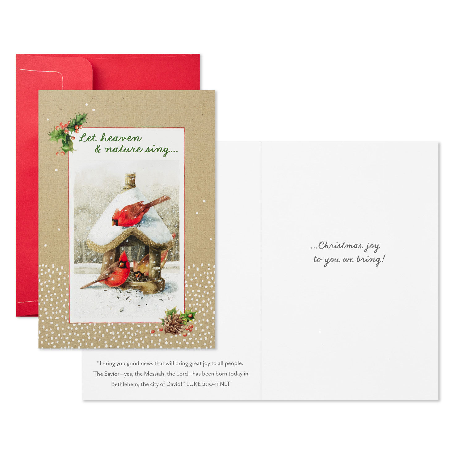 Bastin Birds DaySpring Religious Christmas Cards Card Front with Sentiment image number 3