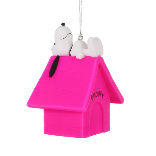 Peanuts® Snoopy on Pink Doghouse Hallmark Ornament, 