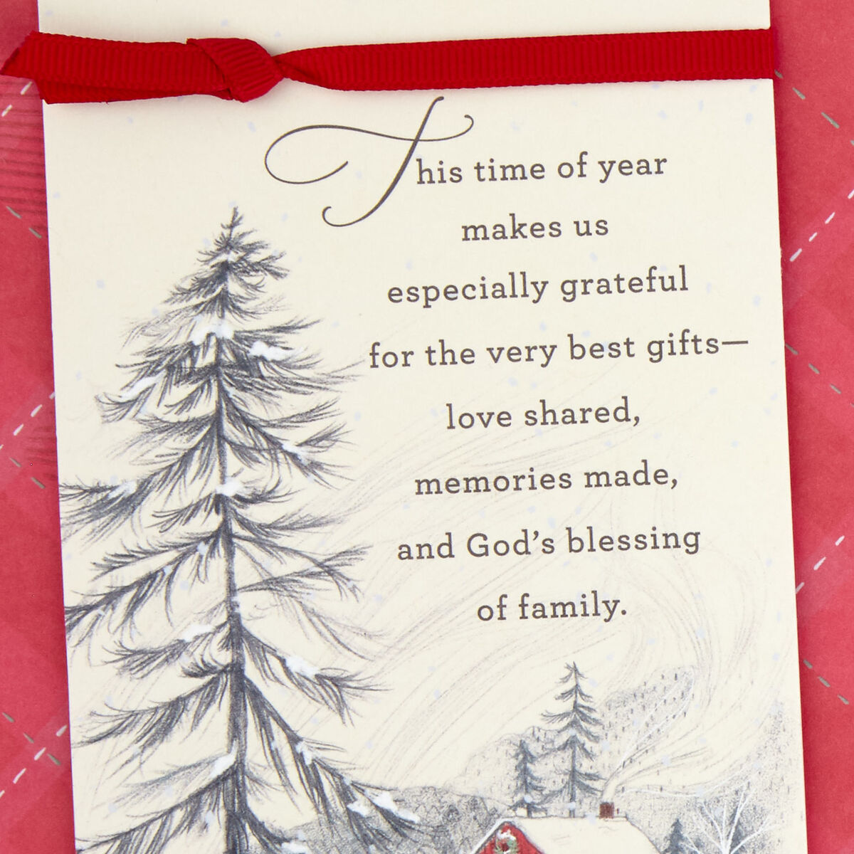 Grateful for God's Blessings Religious Christmas Card for Brother