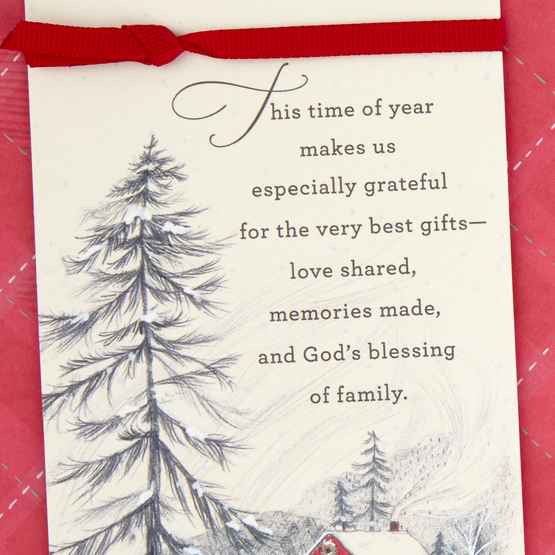 Grateful for God's Blessings Religious Christmas Card for Brother