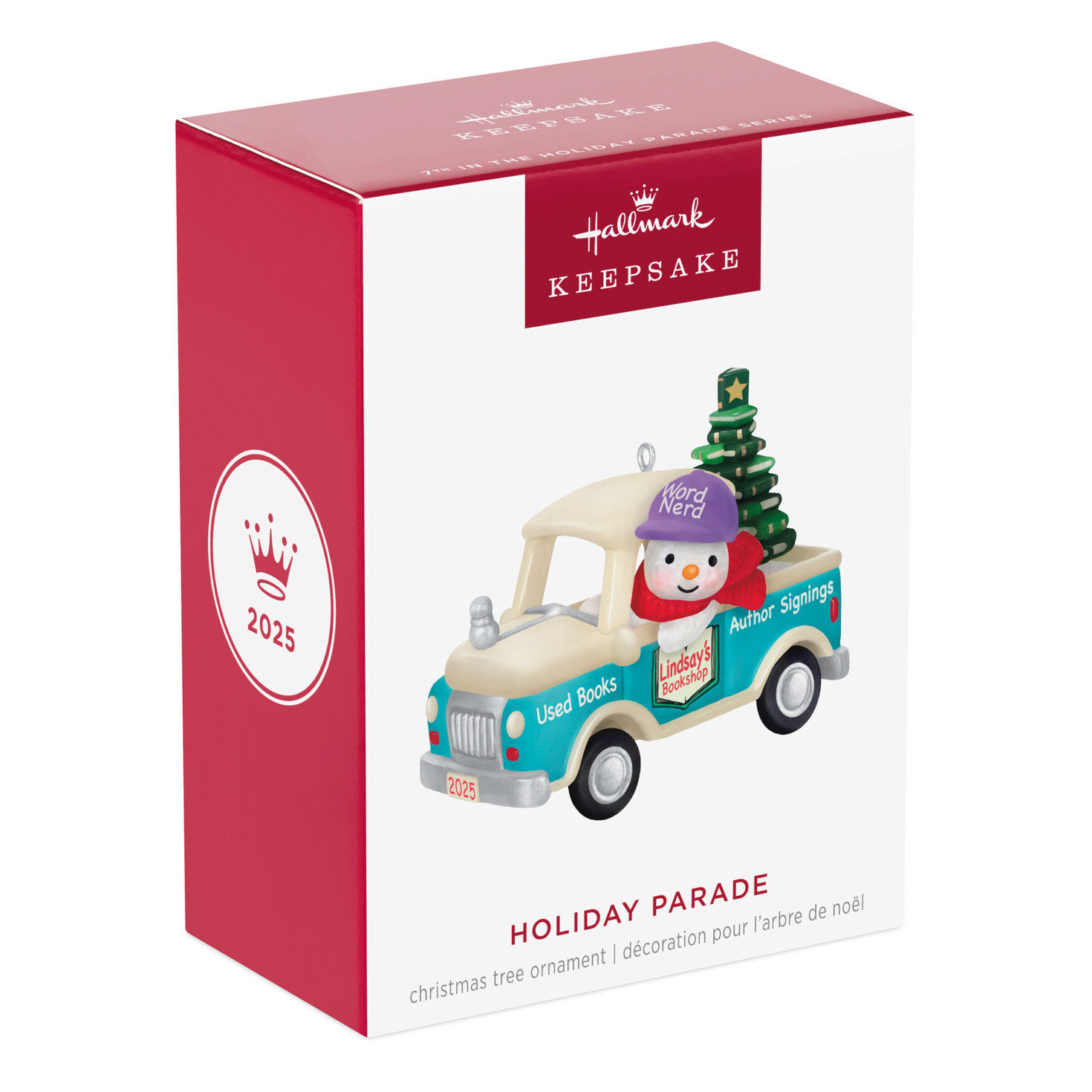 Snowman in Book Store Truck Keepsake Ornament package front image number 7