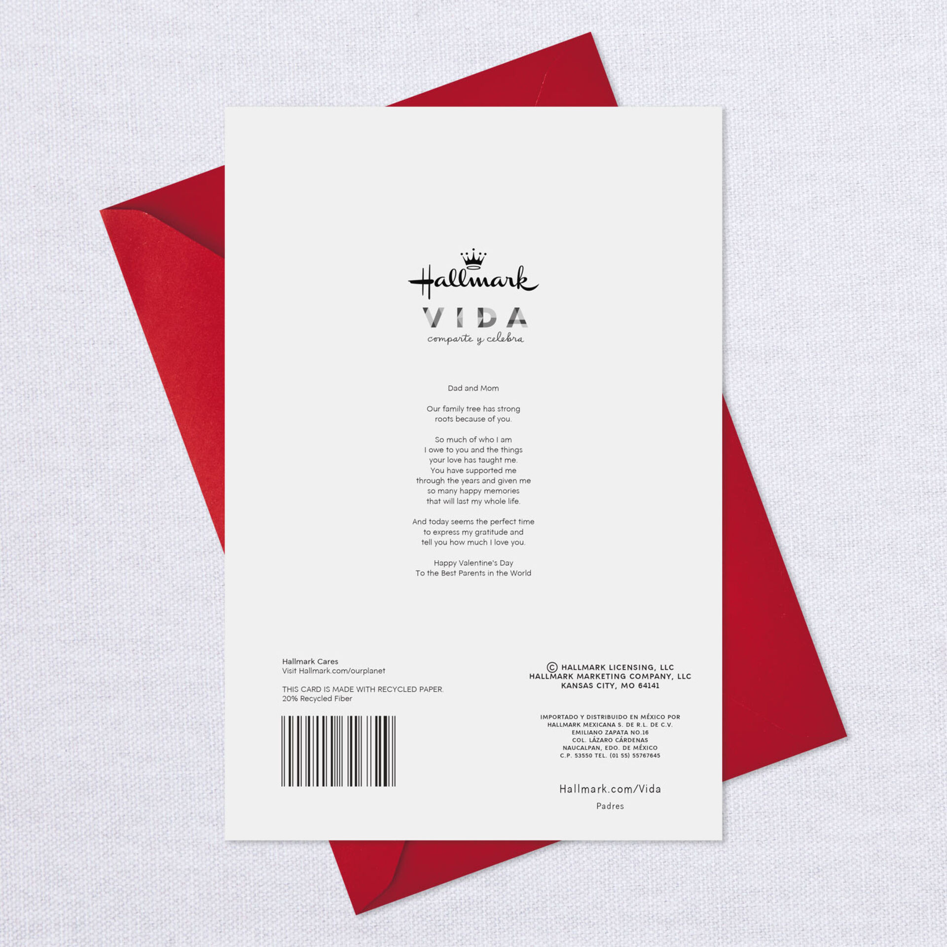 Family Tree Spanish Language Valentine S Day Card For Parents Greeting Cards Hallmark