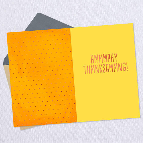 Chipmunk Cheeks Funny Thanksgiving Card, , large image number 3