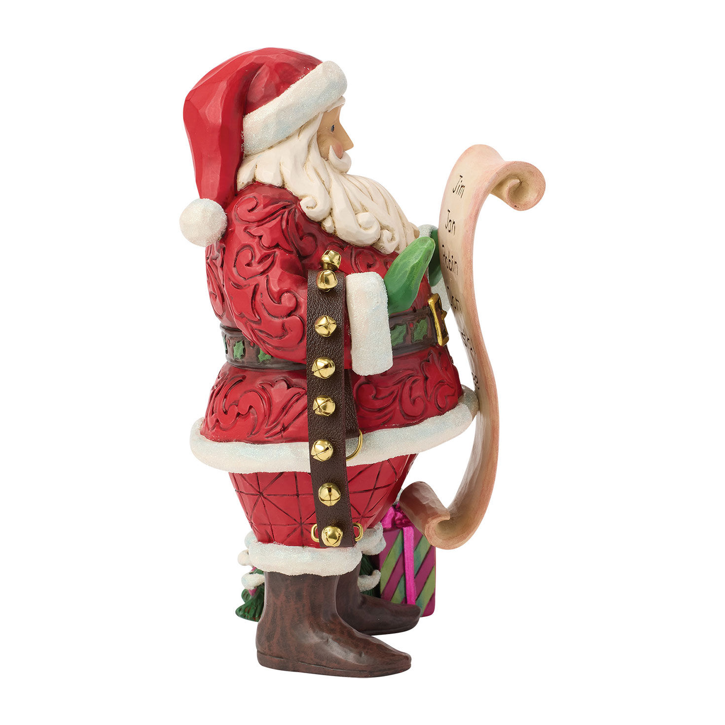 Santa With Wish List Jim Shore Statue Side image number 4