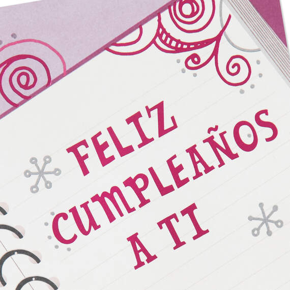 Sweet and Clever Spanish-Language Birthday Card For Girl, , large image number 4