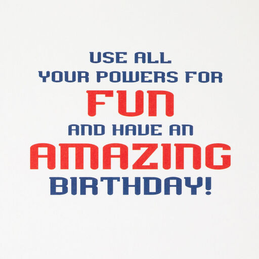 Marvel Spider-Man Power and Responsibility Musical Birthday Card With Light, 