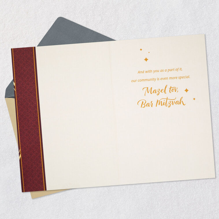 Rooted in Our Faith and Traditions Bar Mitzvah Card, , large image number 3