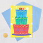 Tiered Cake With Candles Happy Birthday Card Card Front with Envelope and Gold Seal image number 5
