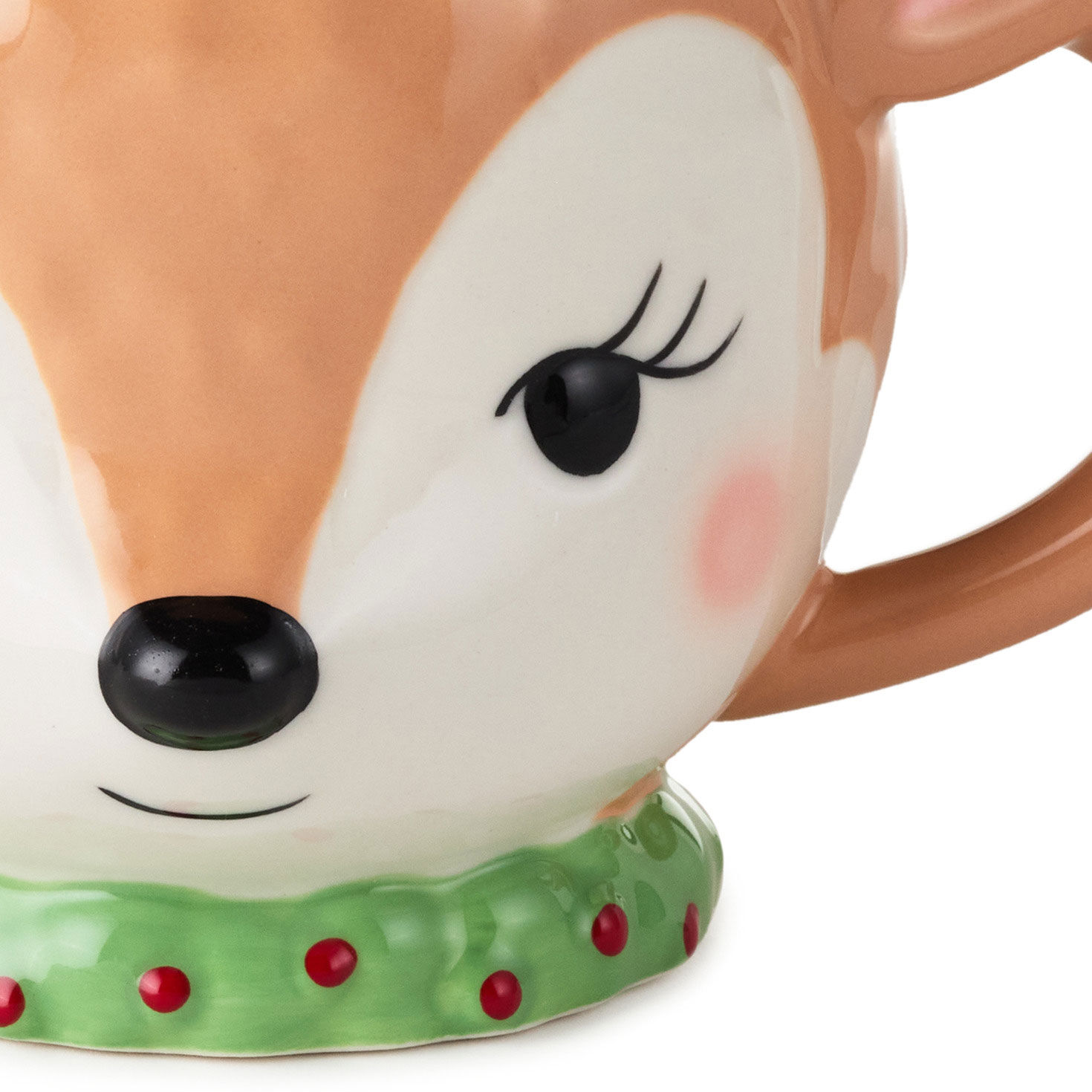 Vintage Reindeer Sculpted Mug upclose detail image number 4