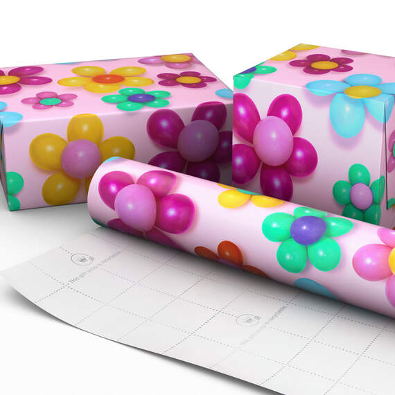 Balloon Flowers on Pink Wrapping Paper, 20 sq. ft., , large image number 3