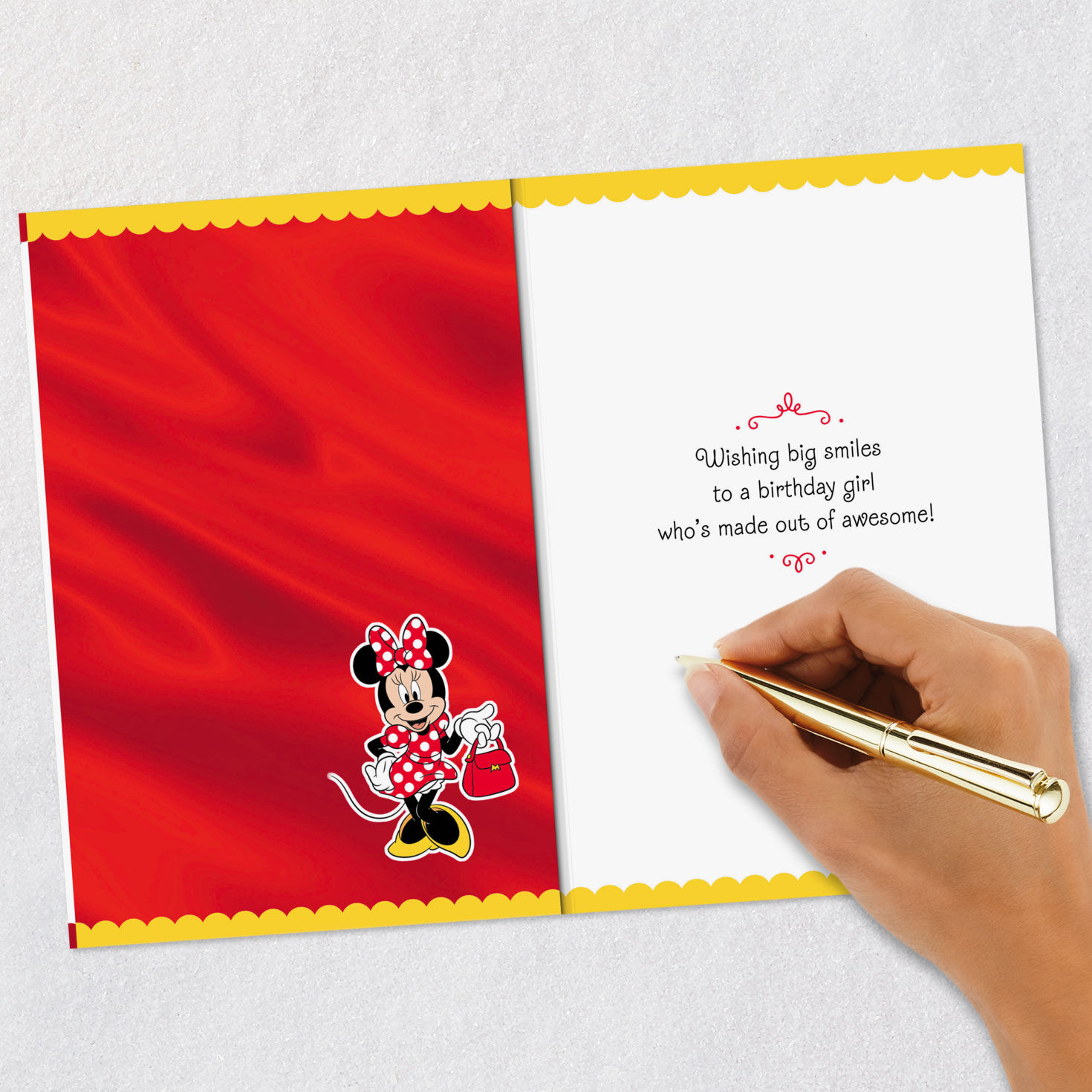 Disney Minnie Mouse Cupcake Girls Birthday Card signing card image number 6