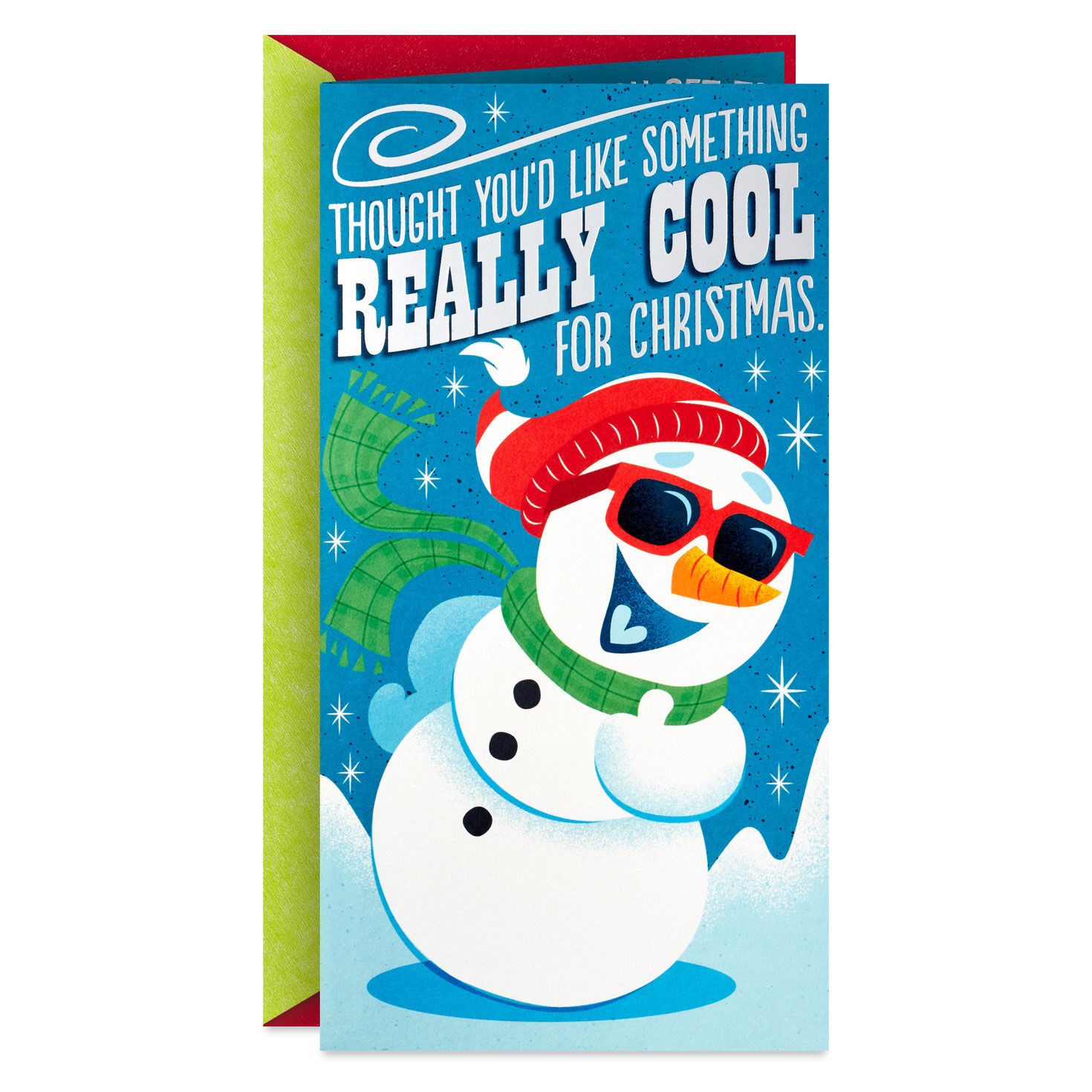 Something Cool Snowman Funny Pop-Up Money Holder Christmas Card