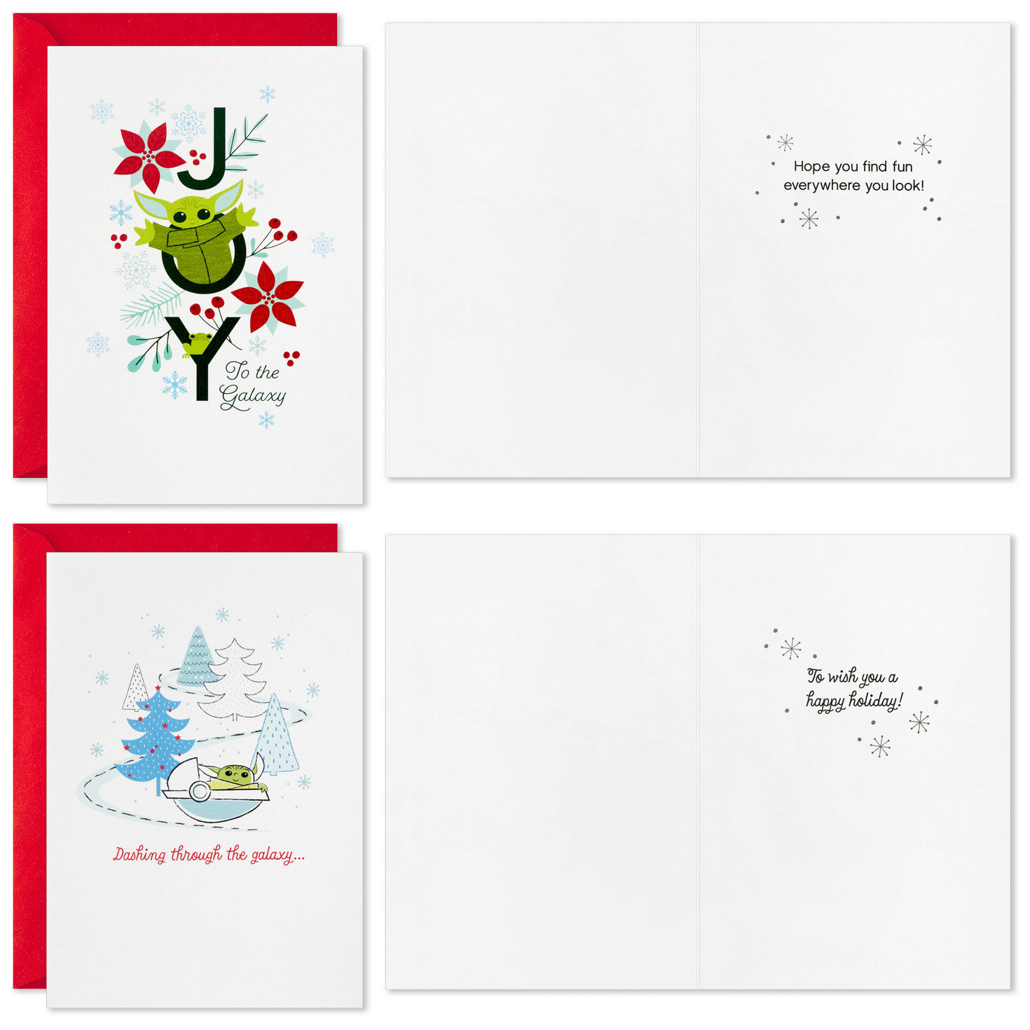Star Wars: The Mandalorian&trade; Grogu&trade; Holiday Fun Boxed Christmas Cards Assortment, Pack of 16, , large image number 3
