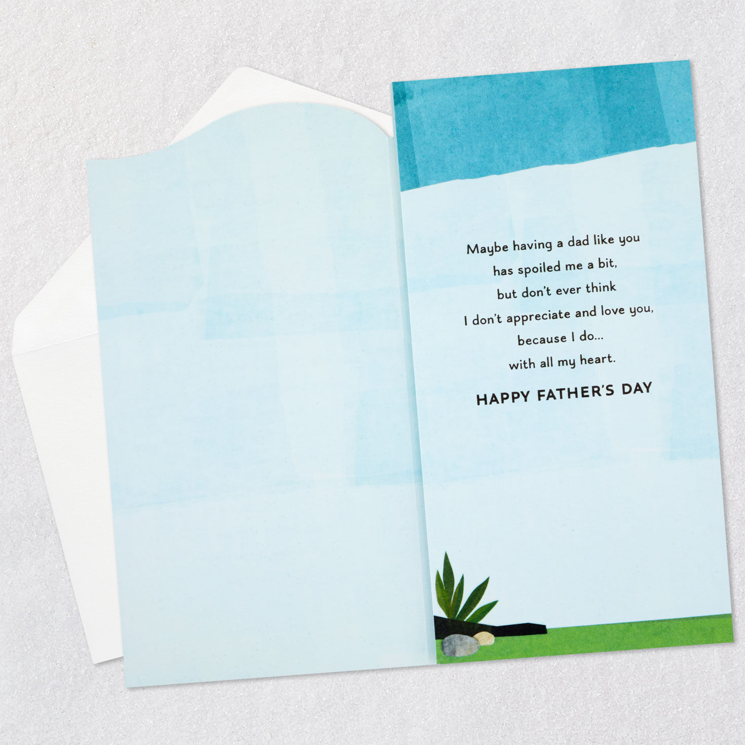 Birch Tree and Blue Sky Dad Father's Day Card Open Card with Envelope image number 3