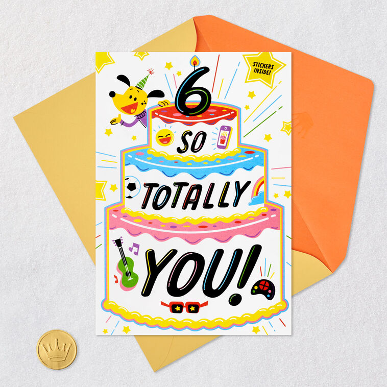 Fantastic and Fun 6th Birthday Card With Stickers, , large image number 7