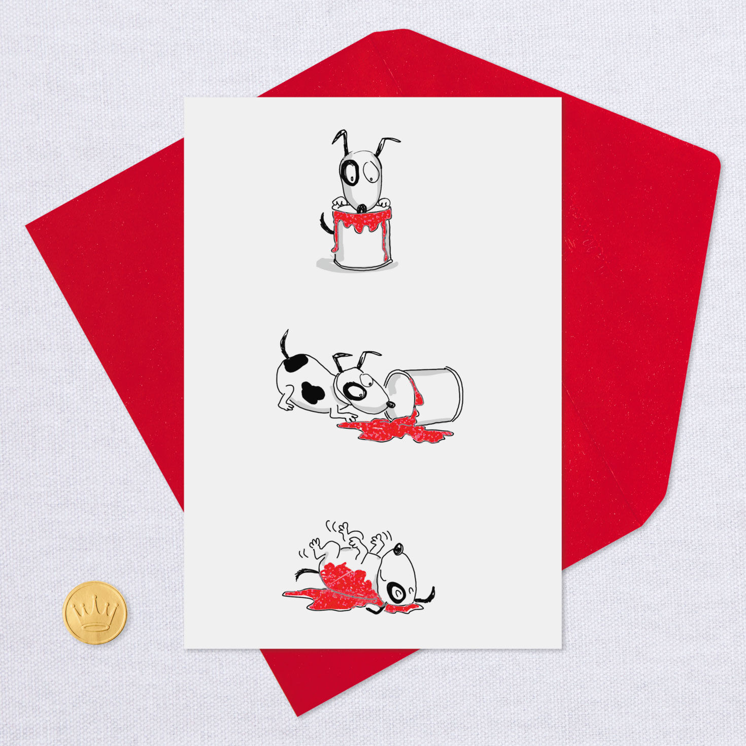 Cute Puppy Dog and Paint Happy Valentine's Day Card for only USD 2.00 | Hallmark