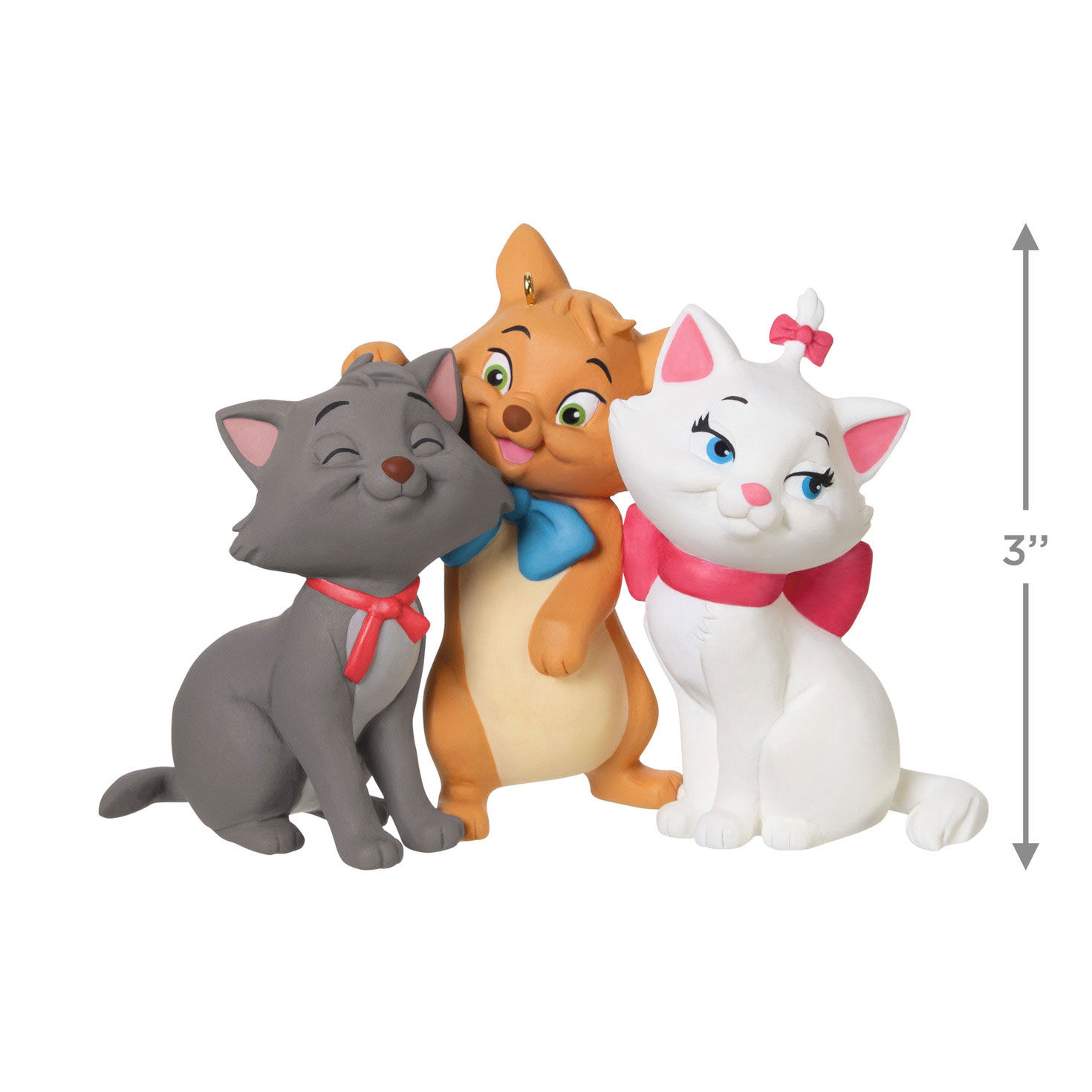 Aristocats Three Kittens Keepsake Ornament measurement image number 3