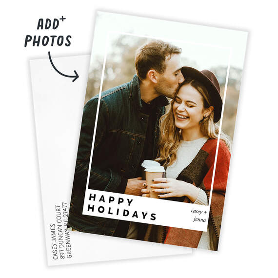 Instant Photo-Style Frame Flat Holiday Photo Card, , large image number 3