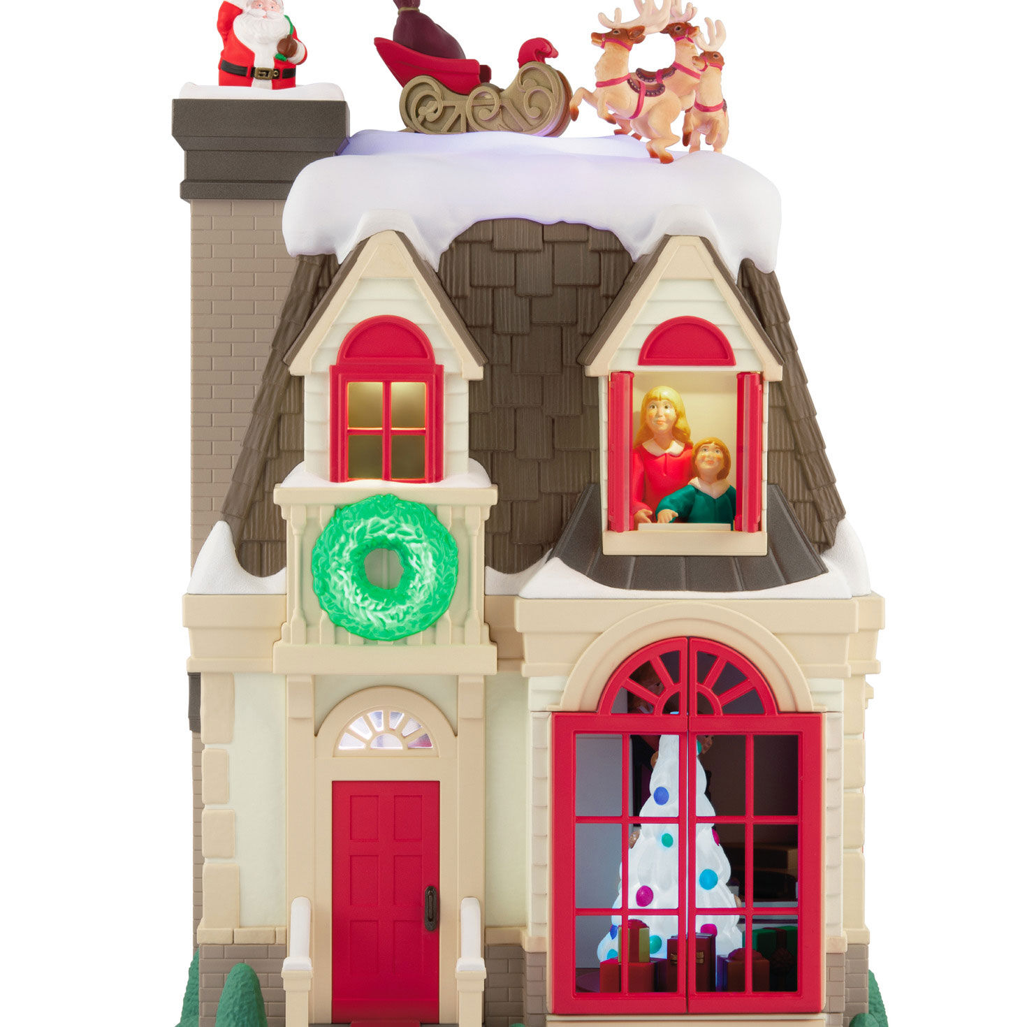 Santa On House Keepsake Tabletop Decoration closeup view image number 4