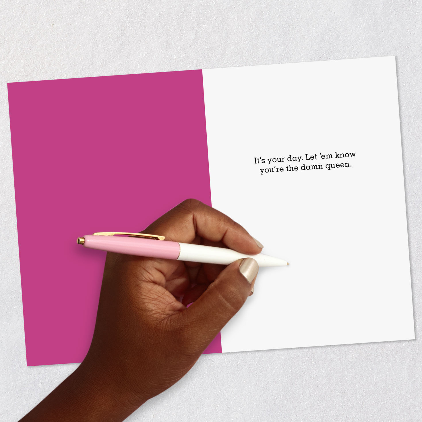 You're the Damn Queen Funny Birthday Card Signing card image number 6