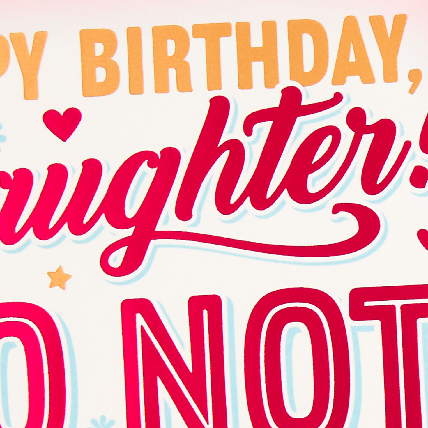 Pink Lettering Sign Birthday Card for Daughter Card Front Detail image number 8