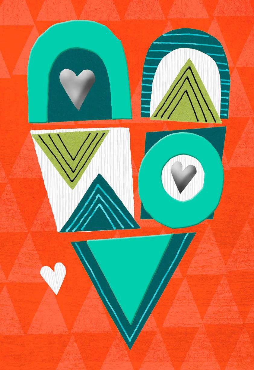 Pop Art Heart Blank Card
