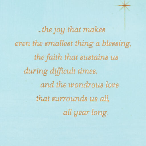 God's Blessings, Joy and Love Christmas Card, 