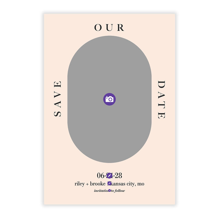 Oval Frame on Blush Pink Save the Date, , large image number 5