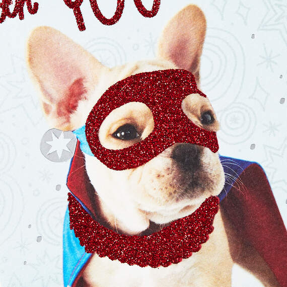 Super Hero Dog Happy Work Anniversary Card, , large image number 4