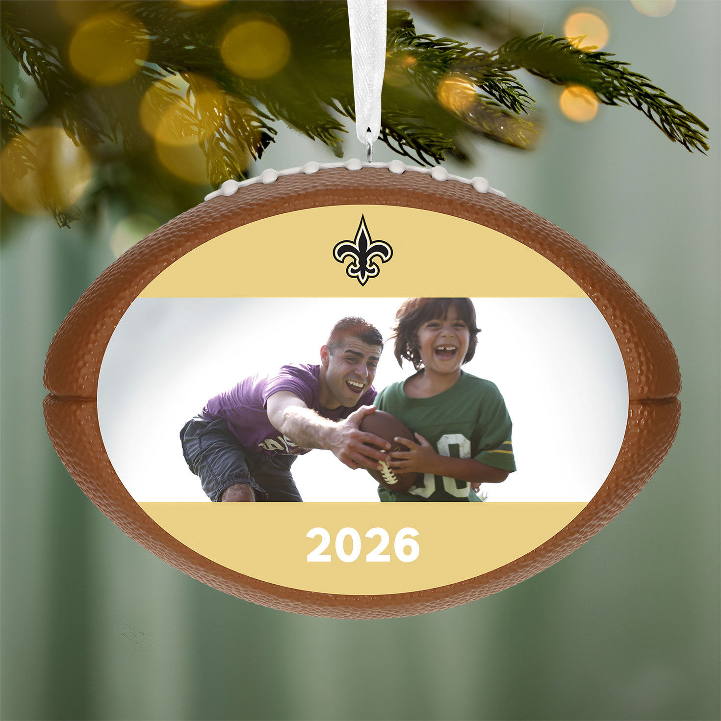 NFL New Orleans Saints Football Personalized Ornament