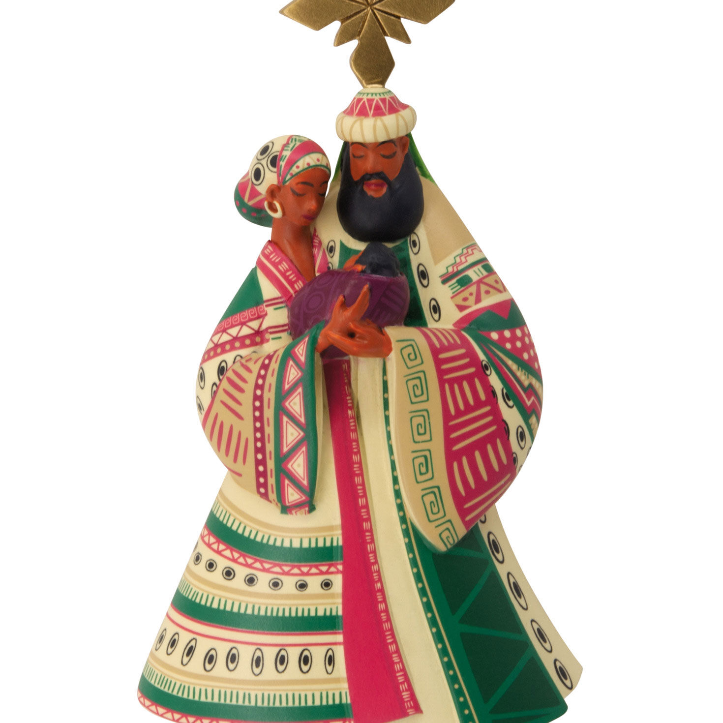 Mahogany Nativity Christmas Ornament upclose view image number 5