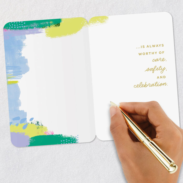 Colorful Brushstrokes LGBTQ+ Encouragement Card Signing card image number 6