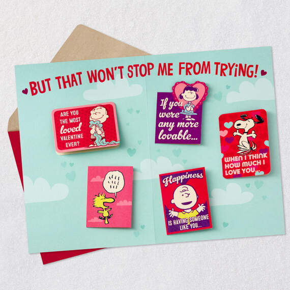 Peanuts® Gang Never Enough Love Funny Valentine's Day Card With Mini Cards, , large image number 4