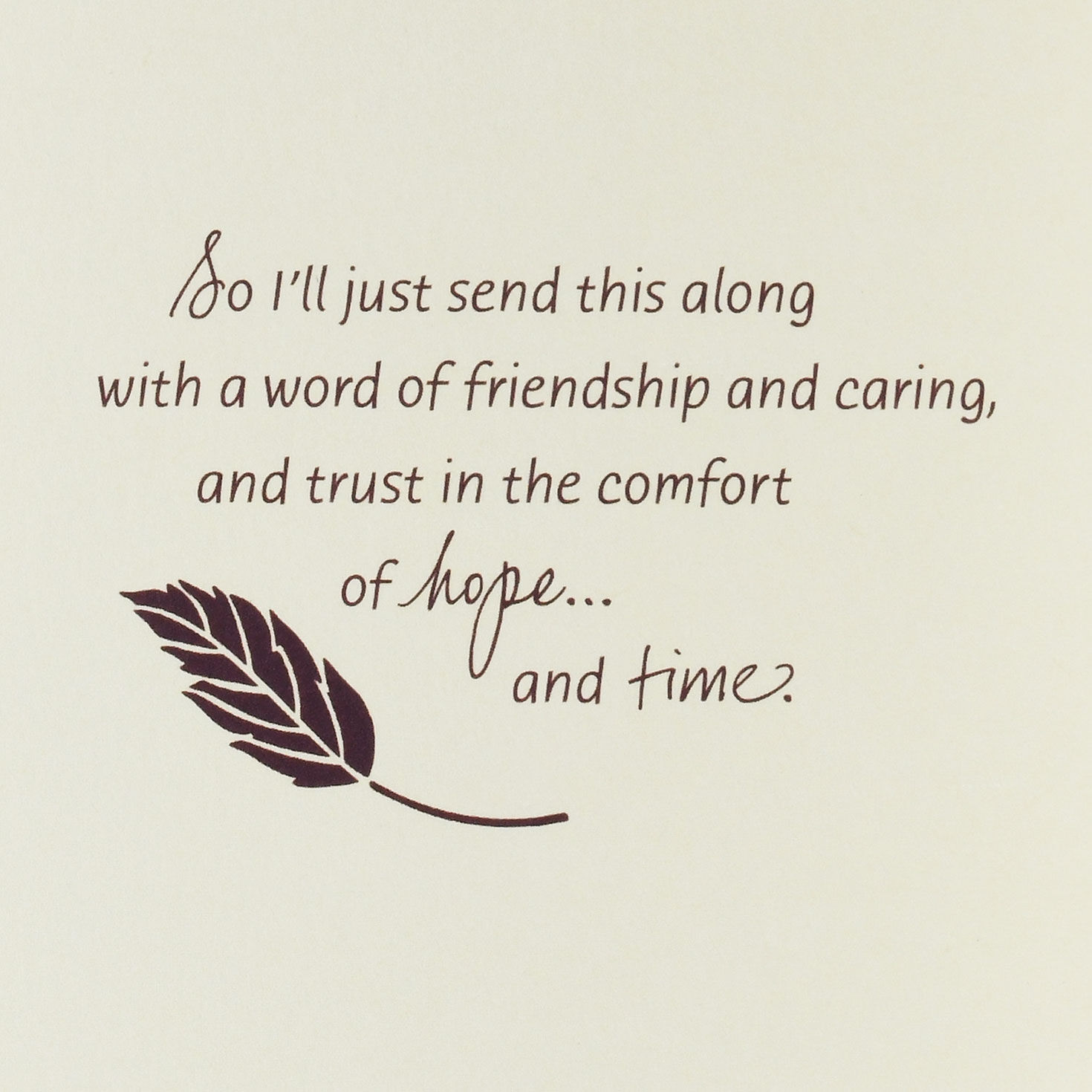 Laser-Cut Flowers and Leaves Sympathy Card Sentiment image number 2