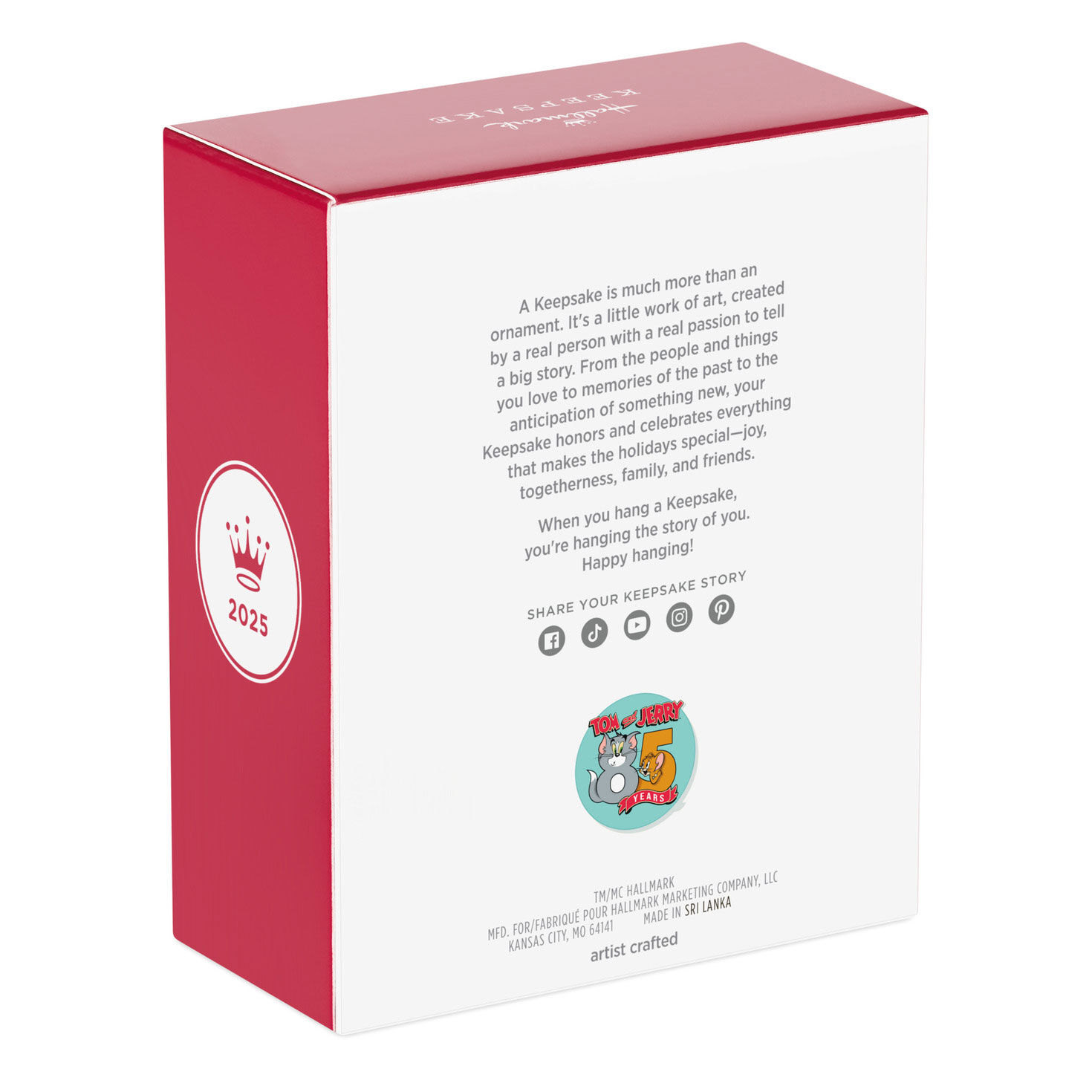 Tom and Jerry Sandwich Keepsake Ornament package back image number 8