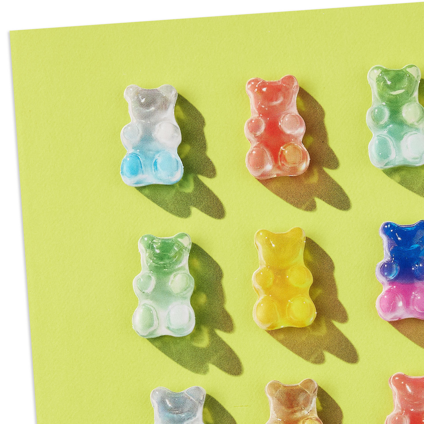 Rainbow Gummy Bears Kids Birthday Card Card Front Detail image number 4