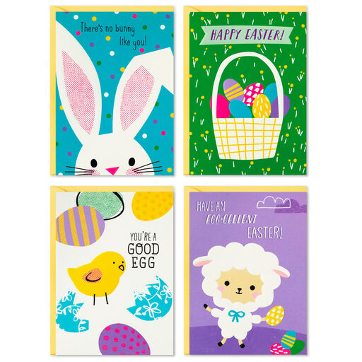 Cute Wishes Blank Boxed Easter Cards Assortment, Pack of 16, 