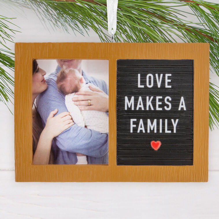 Letter Board Picture Frame Christmas Ornament hanging on tree image number 2