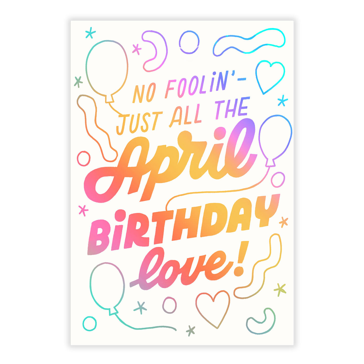 No Foolin' April Love Personalized Birthday Card front image number 2