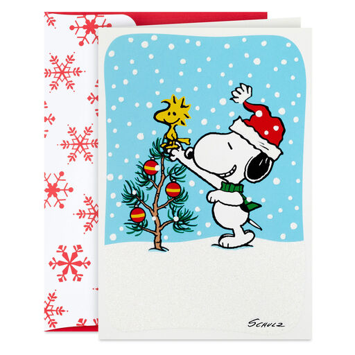 Peanuts® Snoopy With Woodstock Star Boxed Christmas Cards, Pack of 16, 