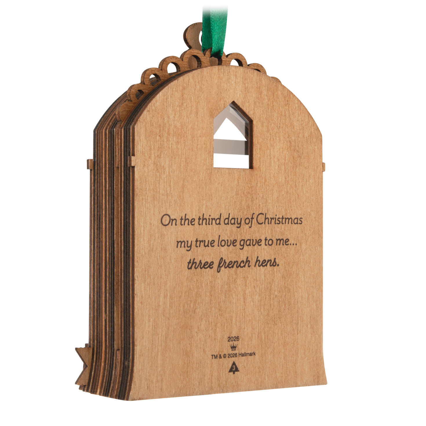 Three French Hens Keepsake Ornament Back image number 6