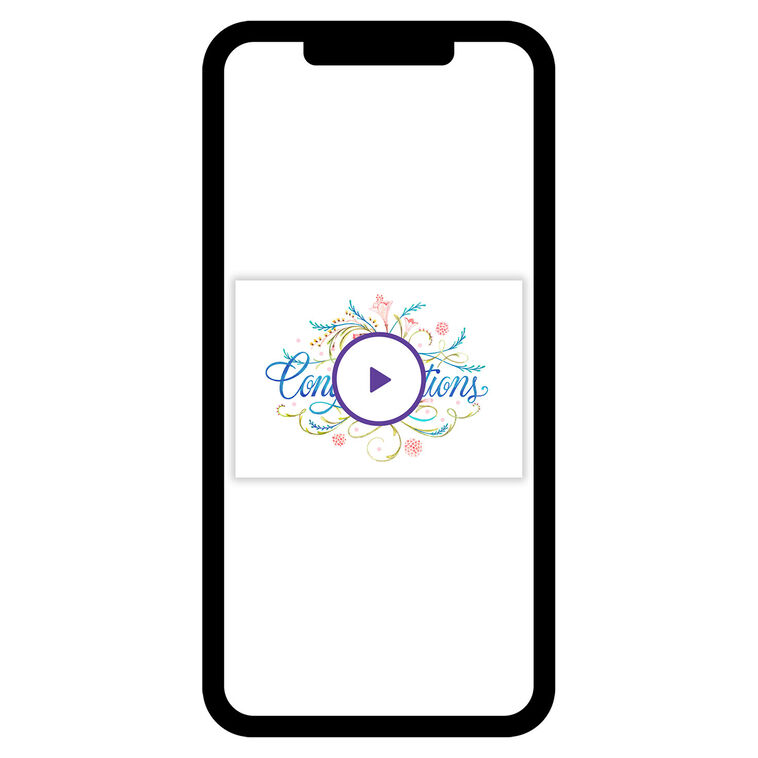 Floral Script Blank Congratulations eCard