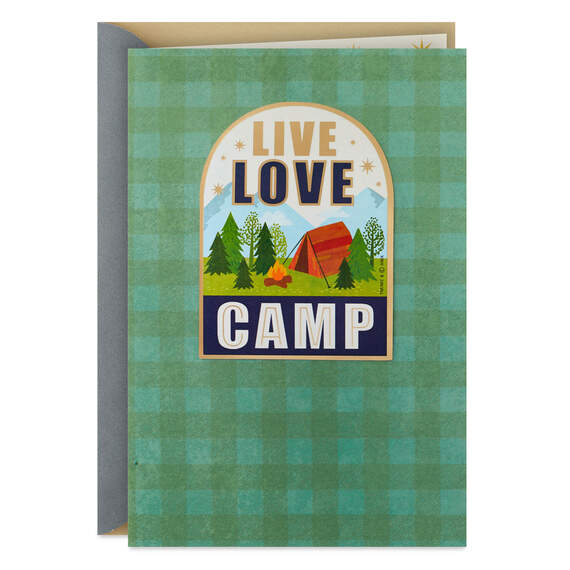 Live Love Camp Father's Day Card With Camping Decal, , large image number 1
